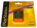 Sealed Genuine Sony Playstation 1 Memory Card 1MB PS1 Official Candy Orange0