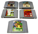 Charcoal Black Nintendo 64 Console Recapped and 2 Controller N64 PAL With 5 Games Mario